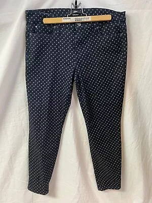 Nwt Else (macy's) Women's Indigo Polka Dot Skinny Ankle Jeans Sz 32 • $24