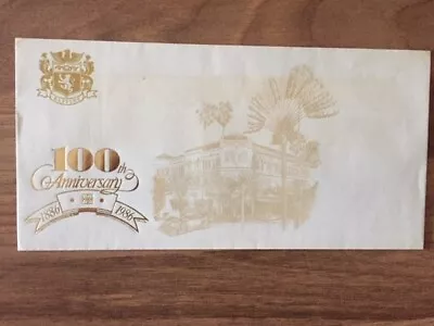 Raffles Hotel 100th Anniversary Souvenir Envelope • £1