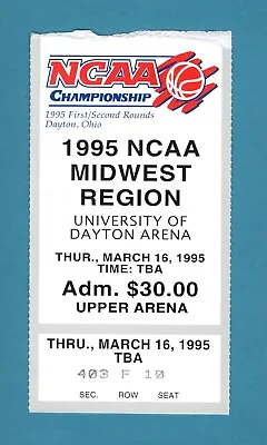 1995 Michigan Wolverines - End Of The Fab Five Era - NCAA Tournament Ticket Stub • $17.99
