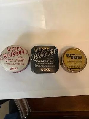 3 Vintage Tins For Fly Fishing • $15