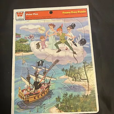 Vintage Peter Pan Walt Disney Whitman Frame Tray Puzzle • $8.50