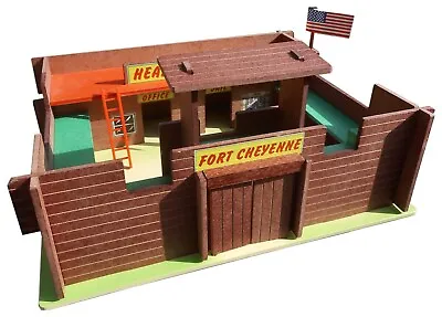 £52 • Buy Vintage Wooden TOY FORT CHEYENNE JoyToys JT43 RARE, Boxed And Complete