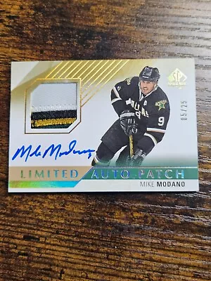 2015-16 Sp Authentic Limted Patch Auto #112 Mike Modano Dallas Stars 05/25 Gold • $581.59