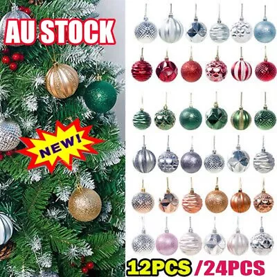 12PCS Christmas Tree Xmas Balls Decorations Baubles Party Wedding Ornament M1 • $23.69