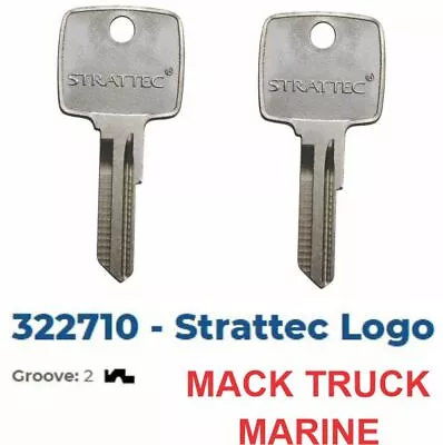 Qty 2 Mack Key Blank Marine Industrial Strattec 322710 • $12.25