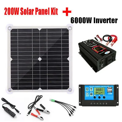 6000W Solar Panel Kit Complete Solar Power Generator 100A Home 110v Grid System • £95.77