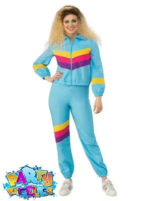 £18.99 • Buy Adult 80s Shell Suit Costume Ladies Scouser Tracksuit Womens Fancy Dress Outfit