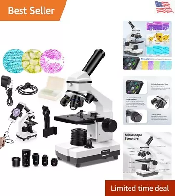 Biological Microscope - 100X-2000X Magnification - Practical Educational Tool • $130.99