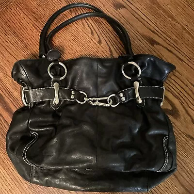 B Makowsky Leather Bag In Excellent Condition Black Leather • $20