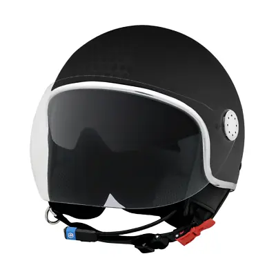 Helmet Beverly - Medley -vespa 'Mirror' BT - Black Storm (N12) Matt -TG. XS • $435.35