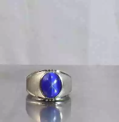 Vintage Sterling Silver Men's Star Sapphire Ring Size 11.5- 9.4 Grams. • $45