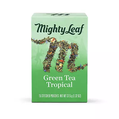 Mighty Leaf Tea Green Whole Leaf Tea Bags - Green Tea Tropical - Light Caffeine • $19.76