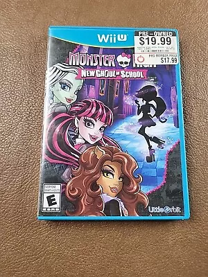 Monster High New Ghoul In School Nintendo Wii U Complete CIB Tested • $14.99