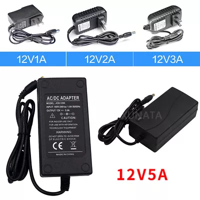 AC To DC Adapter Charger Power Supply 12V 1A 2A 3A 5A For 5050 LED Strip Light • $8.99