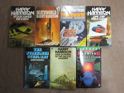 7 EXHILARATING SCI-FI NOVELS By HARRY HARRISON ** £3.25 UK POST ** PAPERBACK • £13.99