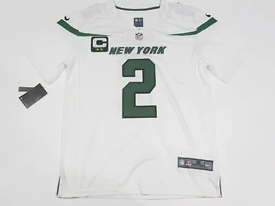 $59.99 • Buy Zach Wilson New York Jets 2 Star Captains Patch 2022-23 Season Jersey White