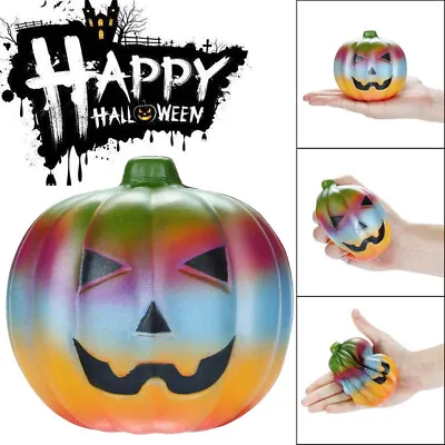 $15.26 • Buy Squishies Rainbow Pumpkin Slow Rising Fruits Scented Stress Relief Halloween Toy
