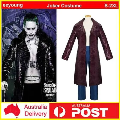 $160.99 • Buy Suicide Squad Inspired Jared Leto Joker Purple Coat Crocodile Pattern Jacket