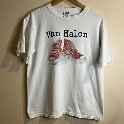 Rare Vintage Y2K 2004 Van Halen Red Shoes Rock Concert Tour Shirt Size Medium • $65