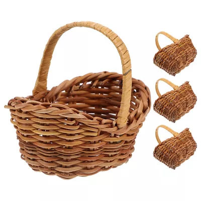 4pcs Miniature Woven Baskets For Dollhouse & Crafts • $12.48