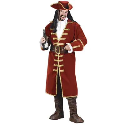 Adult Pirate Captain Costume Hook Morgan Black Heart Buccaneer Movie Mens • $47.21