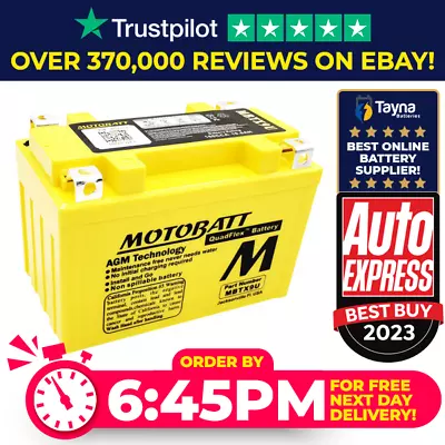 MBTX9U MOTOBATT Quadflex AGM Bike Battery 12V 10Ah • £58.78