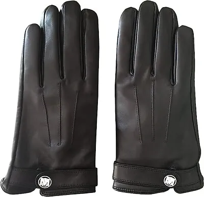 MarSue Men's Lambskin Leather Gloves Cashmere Lining Full Touch Screen Medium • $12.37