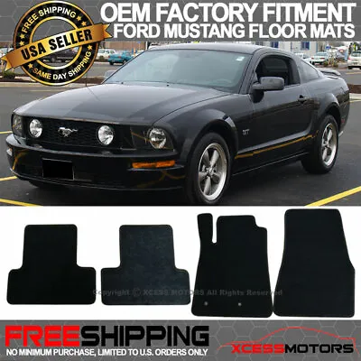 Fit 05-09 Mustang OE Factory Fitment Floor Mats Carpet Front & Rear Nylon Black • $45.99