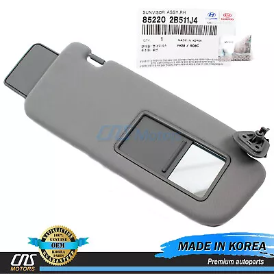 $49.95 • Buy ⭐GENUINE⭐ Sun Visor GRAY RIGHT PASSENGER For 06-09 Hyundai Santa Fe 852202B511J4