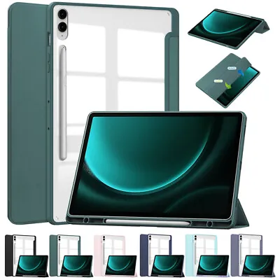 For Samsung Galaxy Tab S9 S9+ FE FE+ Tablet Smart Case Cover With S Pen Holder • $21.29
