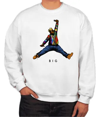 NEW Art Society X SWOD JMPMN BIGGIE WHITE Crew Sweater S-3XLARGE LIMITED EDITION • $91.04