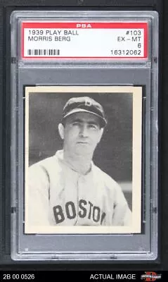 1939 Play Ball #103 Moe Berg Red Sox PSA 6 - EX/MT • $1160