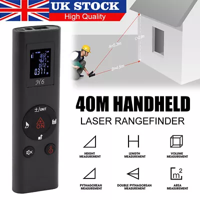 Mini 40M Handheld Digital Laser Point Distance Meter Measure Tape Range Finder • £19.99