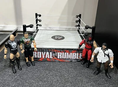 £19.99 • Buy WWE Royal Rumble Wrestling Ring Spring Loaded 2010 With X4 Figures Rare
