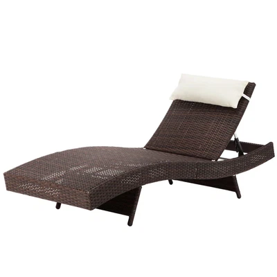 $143.14 • Buy Gardeon Outdoor Wicker Sun Lounge - Brown