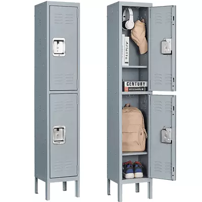 Metal Lockers For Employees Steel Storage Cabinets With  Doors For Office School • $99.99