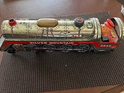 1960s Silver Mountain 3525 Battery Operated Tin Train By Modern Toys Japan WORKS • $18