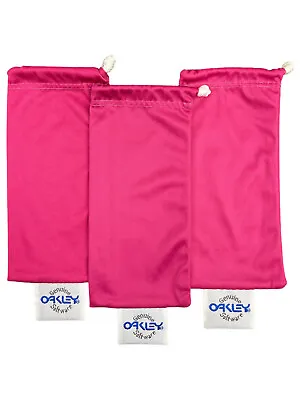 3 Classic Pink Oakley Frogskins Sunglass Microfiber Bag Soft Cloth Cleaning Case • $27.99