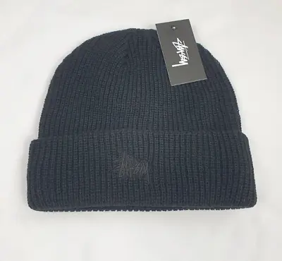 £29.99 • Buy BNWT Stussy Basic Cuff Beanie Hat Black