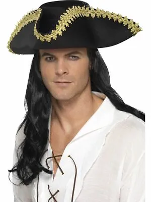 Pirate Hat  Captain Hook Jack Sparrow Caribbean Party Costume Dress Up  • $16