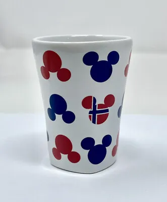 Disney Parks Epcot Norway Map Mickey Mouse Icon Flag Shot Glass • $16.95