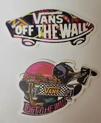 Vans Sticker 2-Pack - Vans Off The Wall Logo - Vans Skeleton Skater • $1.95