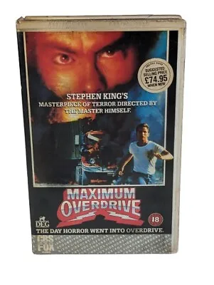 Stephen King's Maximum Overdrive  - Original Big Box Ex Rental VHS Free P&P • $24.65