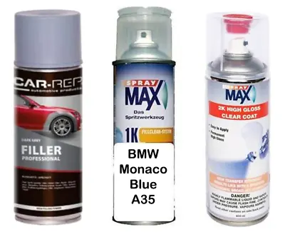 Auto Touch Up Paint BMW Monaco Blue A35 Plus 2k Clear Coat & Primer • $109.99