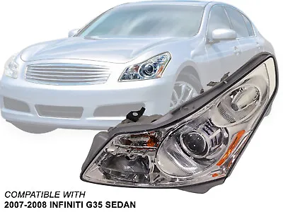 For HID Xenon Head Lamp 2007 2008 Infiniti G35 Sedan Driver Left Side IN2502137 • $304.61