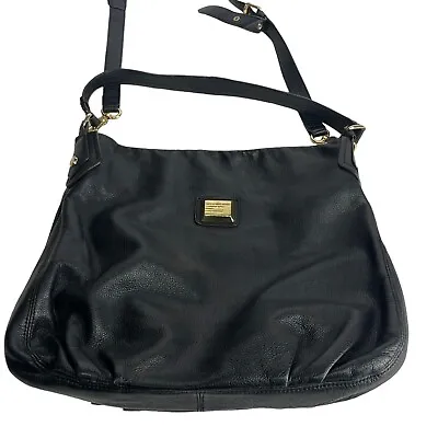 MARC By Marc Jacobs Black Leather Hobo Standard Supply Workwear • $44.99