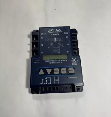ICM Controls Programmable 3 Phase Line Voltage Monitor ICM450A Tested • $62