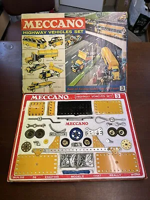 Vintage Meccano Highway Vehicles Set 3 From 1969 100% Complete With Manuals • £52.50