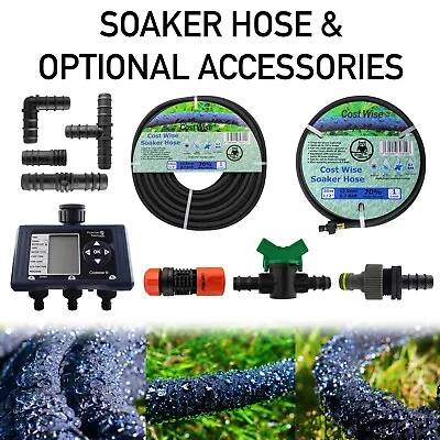 £5.29 • Buy Porous Pipe, Soaker Leaky Irrigation Hose, Connectors, Programmable Water Timers