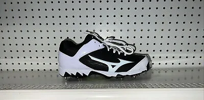 Mizuno 9-Spike Swift 5 Womens Metal Softball Cleats Size 7 Black White • $40